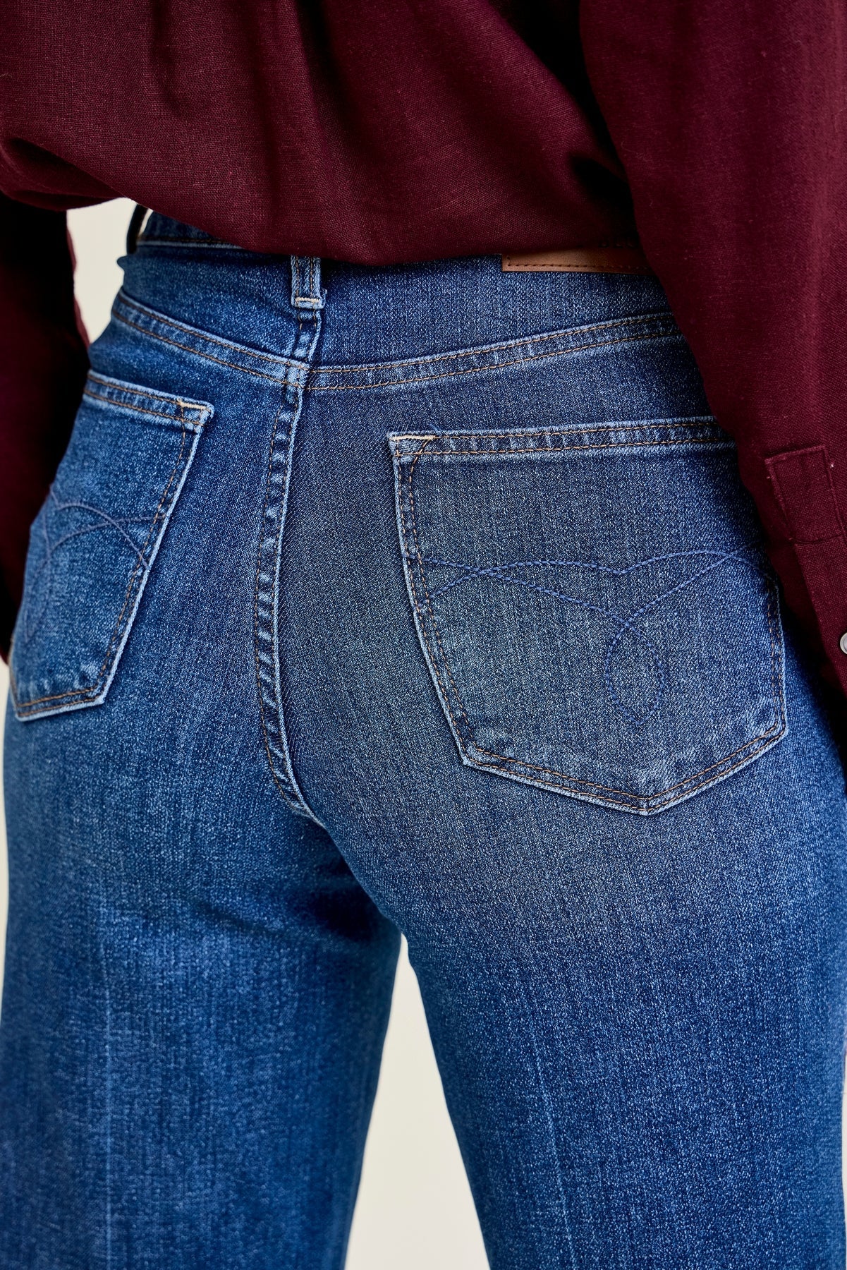 Claribel High Rise Tummy Control Retro Wide Leg Jeans