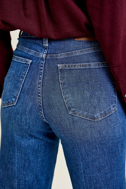 Claribel High Rise Tummy Control Retro Wide Leg Jeans