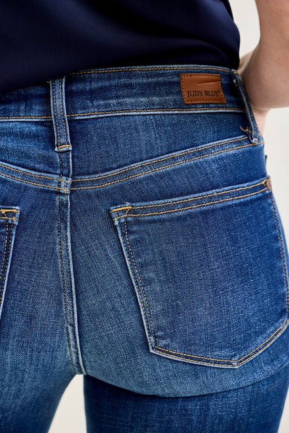 Natalie Mid Rise Non-Distressed Hem Bootcut Jeans