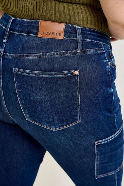 Karla High Rise Cargo Bootcut Jeans - PLUS