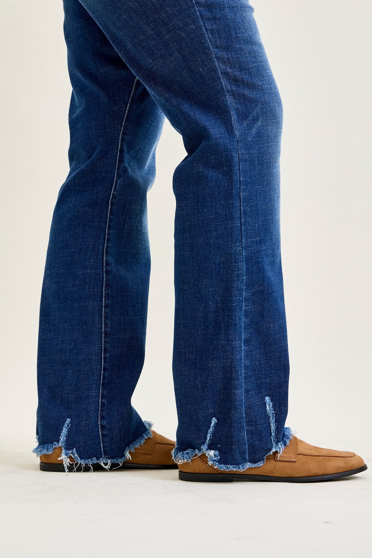 Natalie Mid Rise Non-Distressed Hem Bootcut Jeans - PLUS