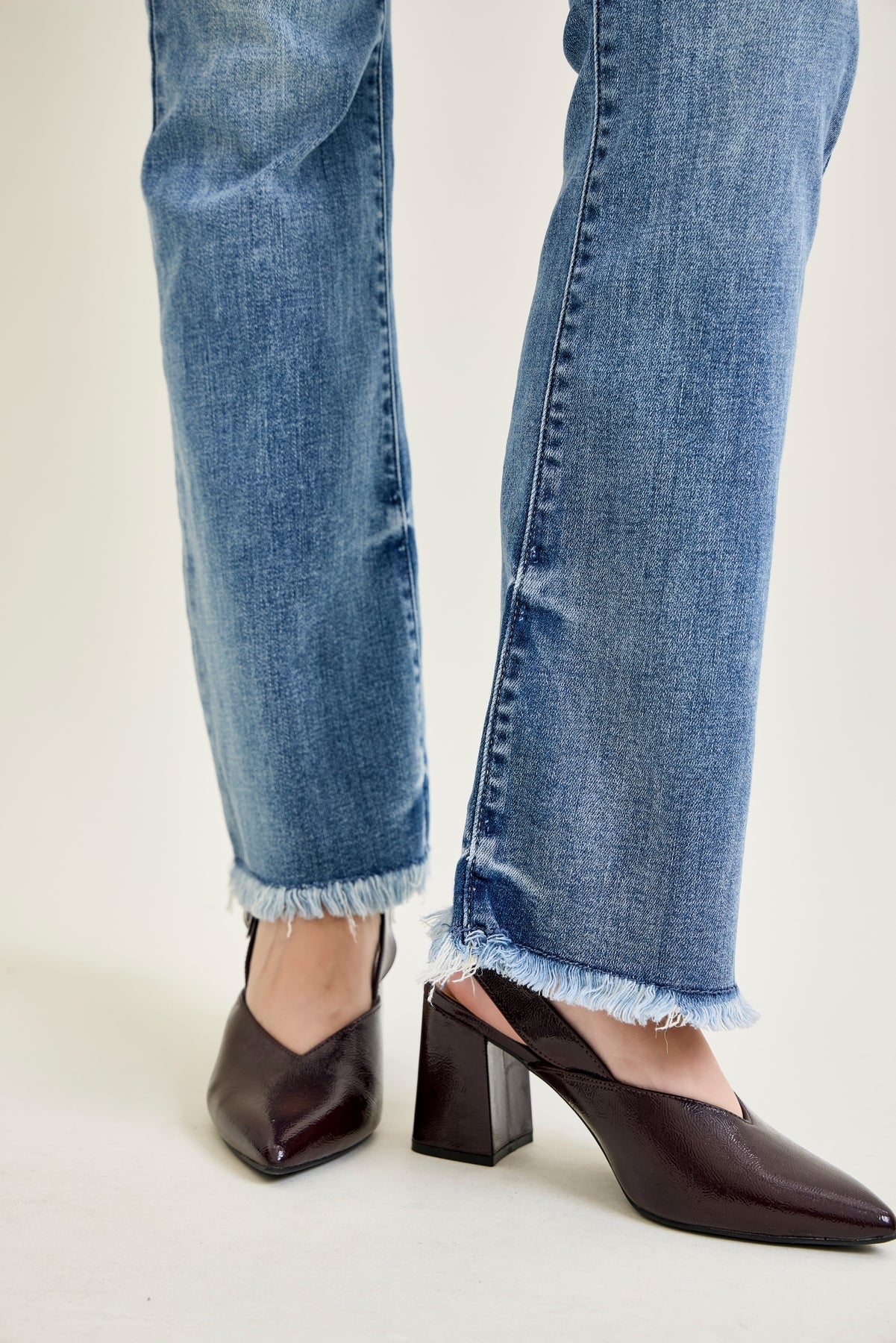 Dana High Rise Bootcut with Fray Hem