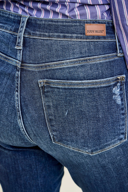 Lucy Mid Rise Hand Sand & Mildly Distressed Bootcut Jeans - PLUS