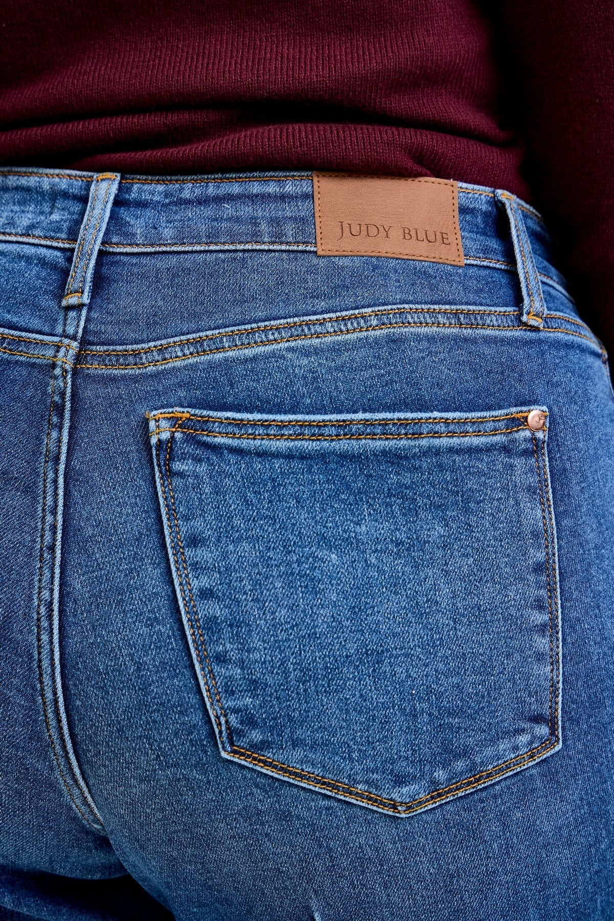 Sally High Rise Front Seam Detail & Cuffed Straight Fit Jeans - PLUS