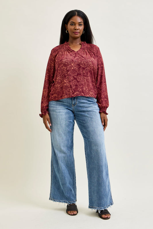 Sage High Rise Retro Wide Leg - PLUS