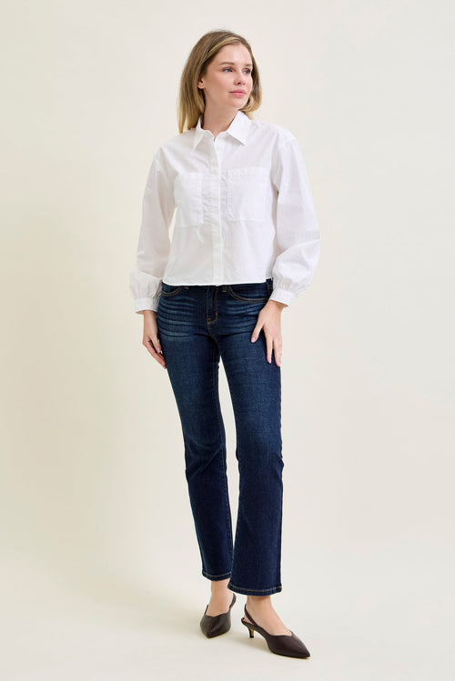 Elsy Whiskered Bootcut Jeans (29" Inseam)