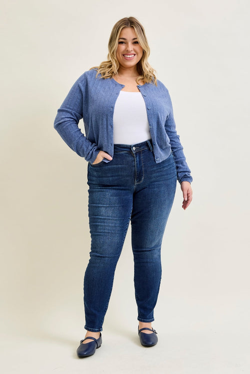 Lillian Mid Rise ThermaDENIM Skinny Jeans - PLUS