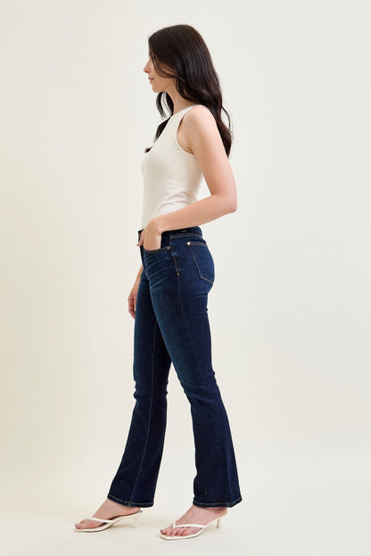 Elsy Whiskered Bootcut Jeans (32" Inseam)