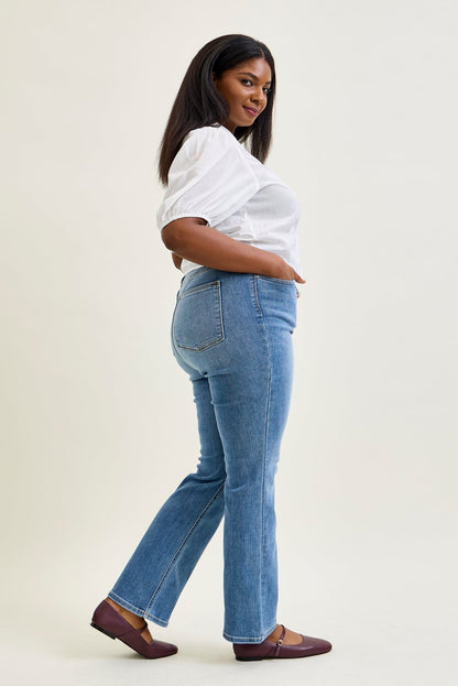 Kaya High Rise Classic Contrast Wash Bootcut - PLUS