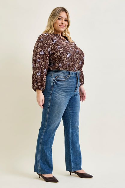 Alyson Mid Rise Tummy Control Vintage Straight Jeans - PLUS