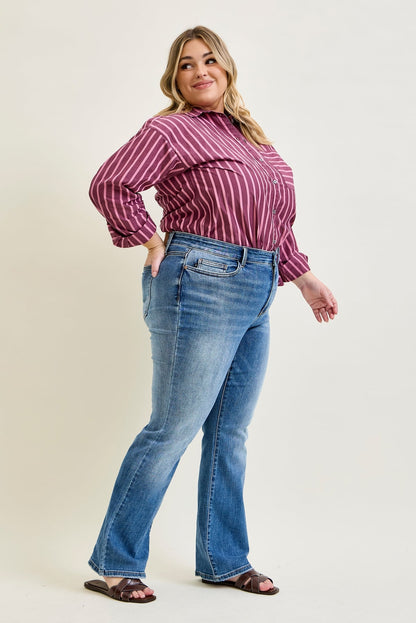 Lila Mid Rise Vintage Bootcut Jeans - PLUS