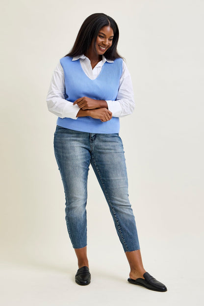 Chase High Rise Raw Hem Relaxed Fit - PLUS