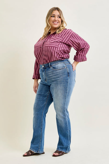 Lila Mid Rise Vintage Bootcut Jeans - PLUS
