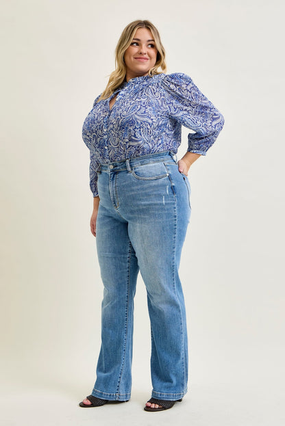 Aliana High Rise Trouser Straight Fit Jeans - PLUS