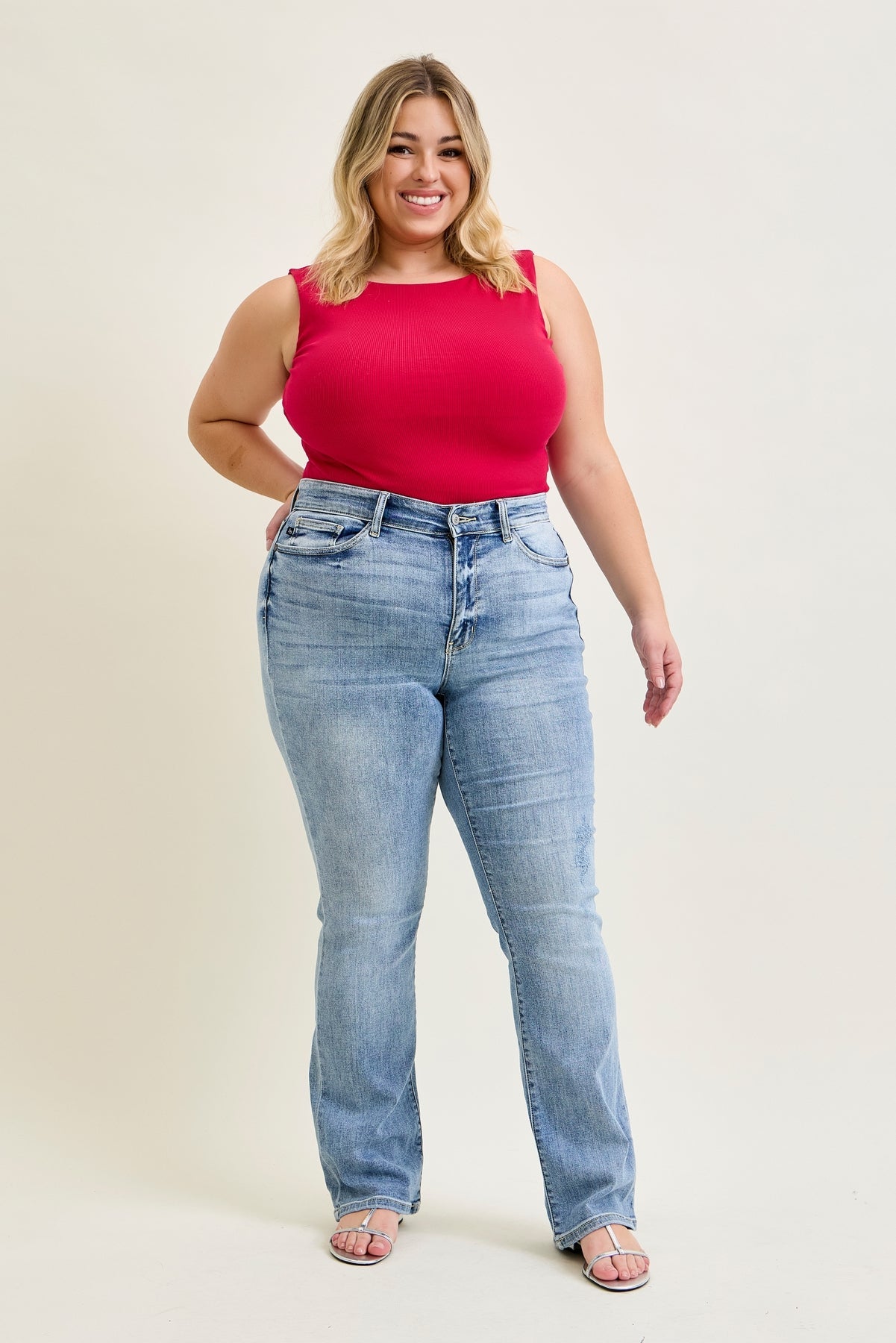 Ashley Mid Rise Bootcut Jeans - PLUS