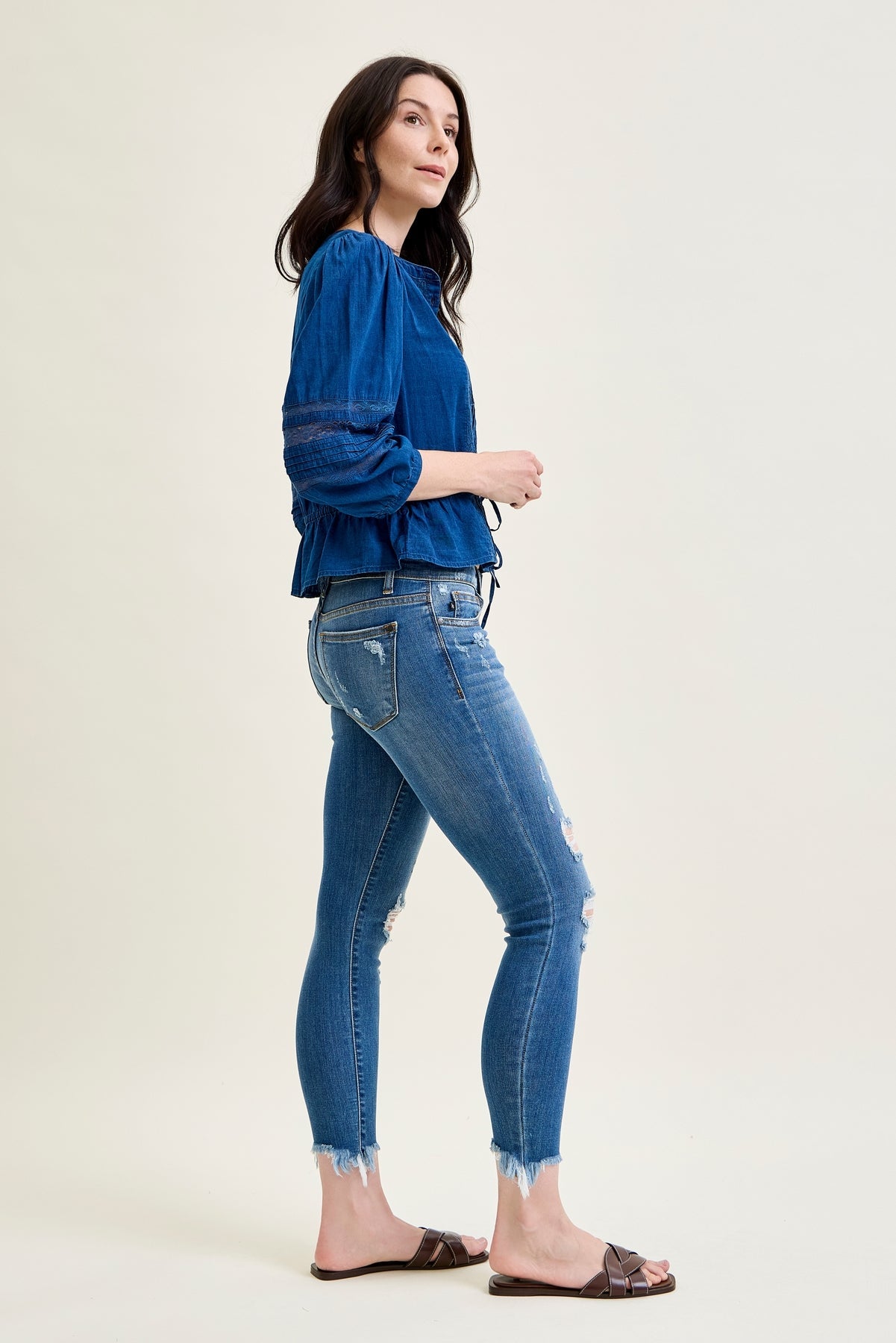 Amery Destroy Hem Skinny Jeans