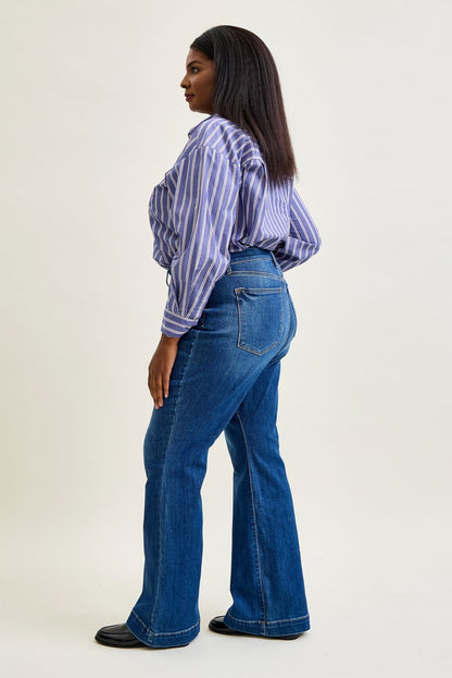 Penny Wide Hem Flare Jeans - PLUS