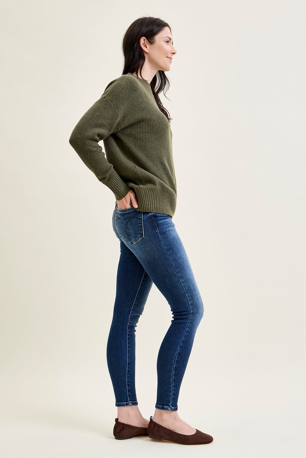 Lillian Mid Rise ThermaDENIM Skinny Jeans