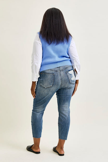 Chase High Rise Raw Hem Relaxed Fit - PLUS