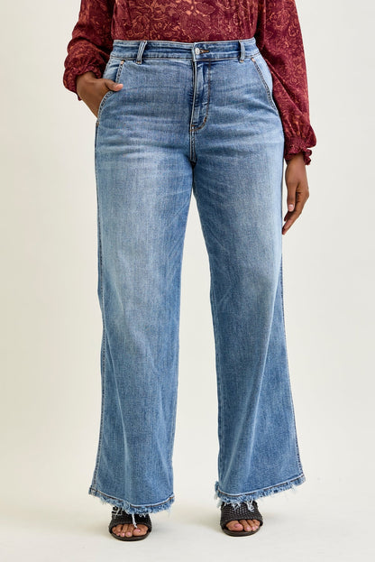 Sage High Rise Retro Wide Leg - PLUS