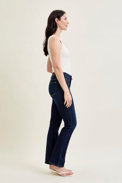 Elsy Whiskered Bootcut Jeans (32" Inseam)