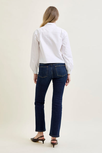 Elsy Whiskered Bootcut Jeans (29" Inseam)