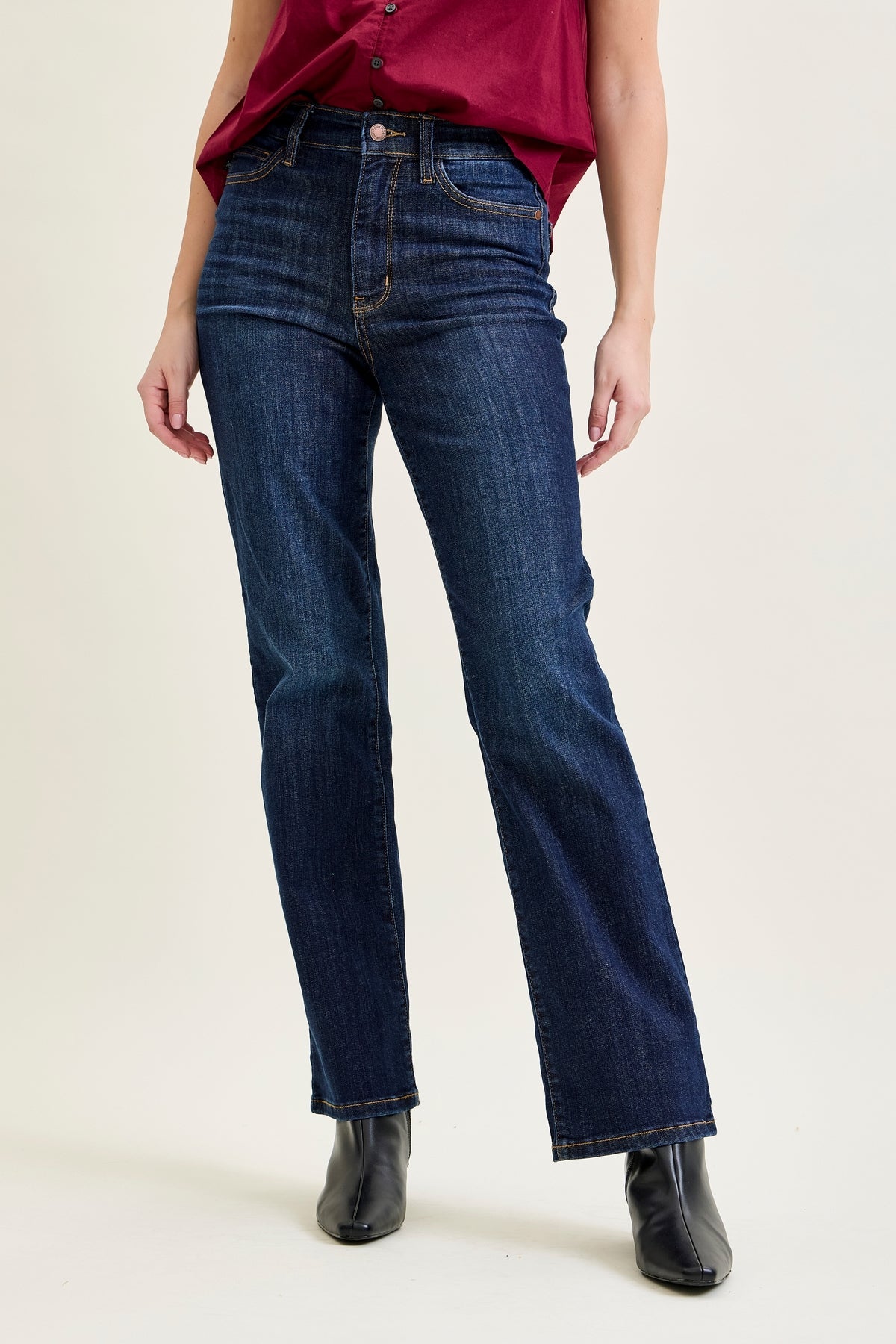 Paisley High Rise Straight Fit Classic Jeans