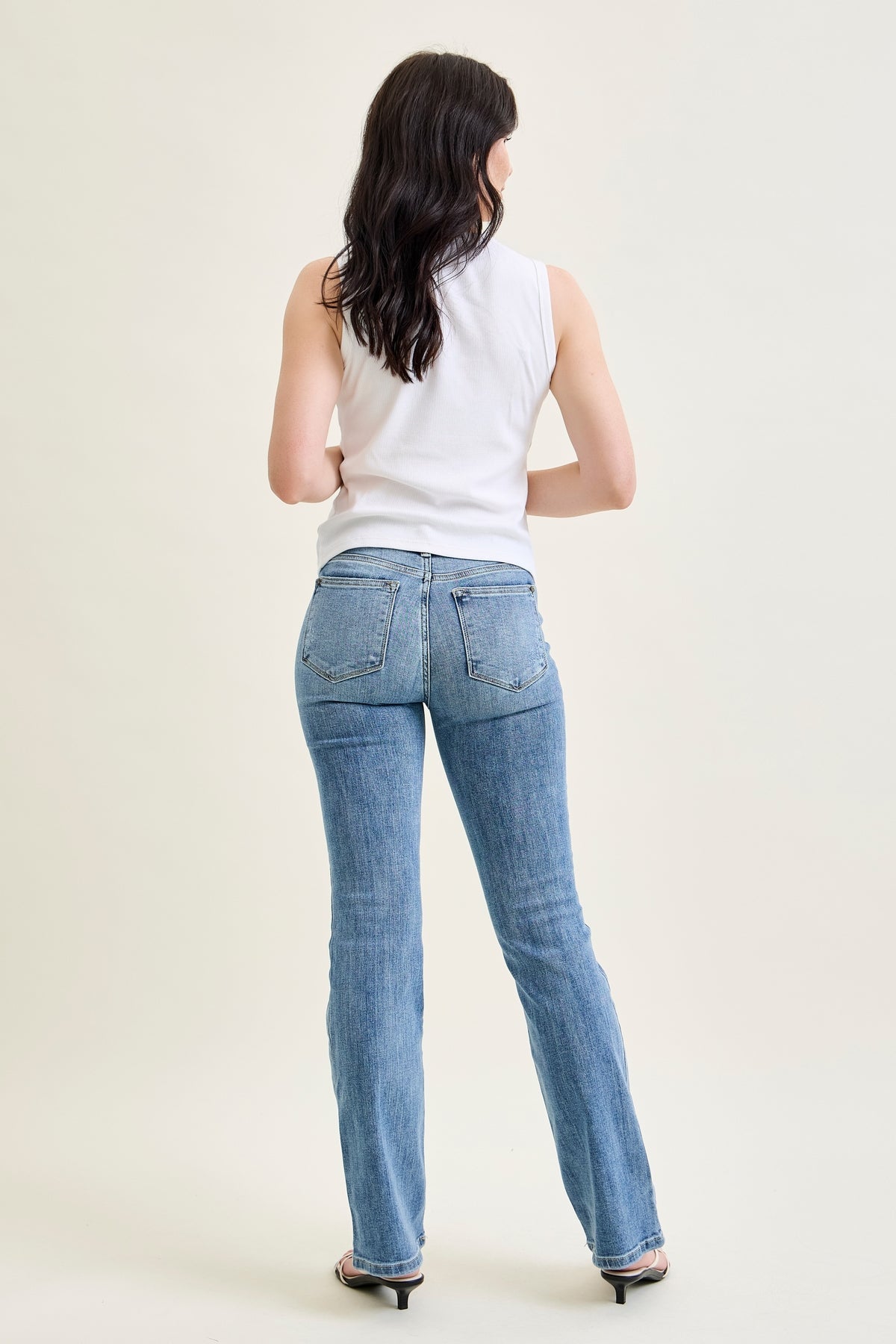 Ashley Mid Rise Bootcut Jeans