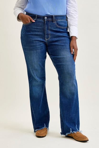 Natalie Mid Rise Non-Distressed Hem Bootcut Jeans - PLUS