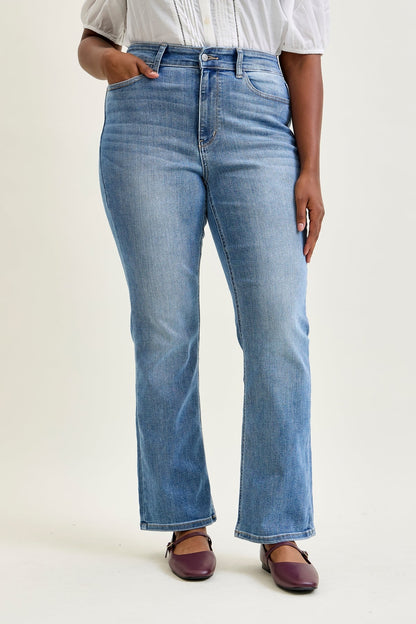 Kaya High Rise Classic Contrast Wash Bootcut - PLUS
