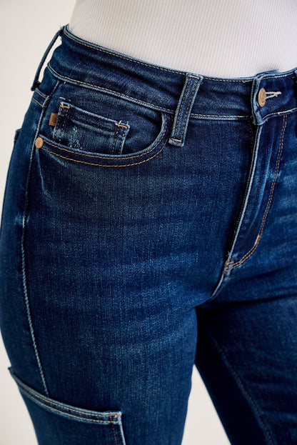 Karla High Rise Cargo Bootcut Jeans