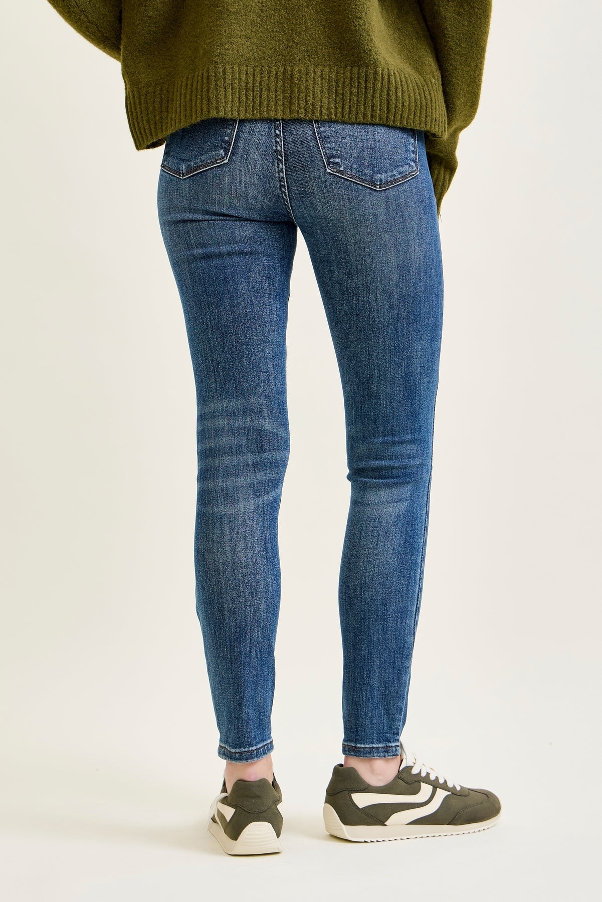 Freya Mid Rise Tummy Control Distressed Skinny