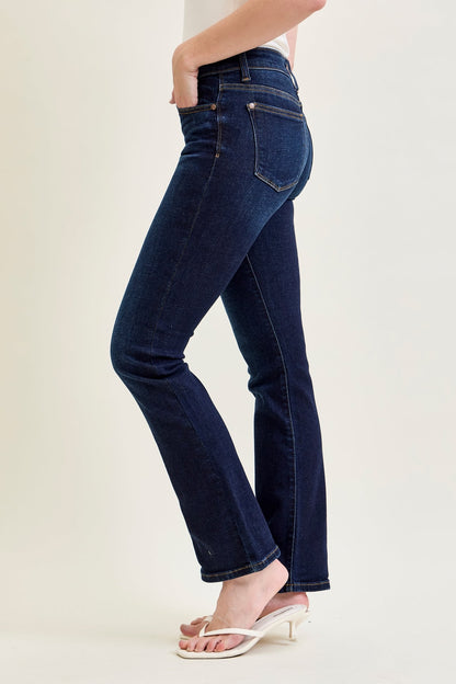 Elsy Whiskered Bootcut Jeans (32" Inseam)