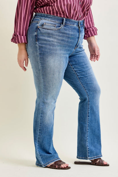 Lila Mid Rise Vintage Bootcut Jeans - PLUS
