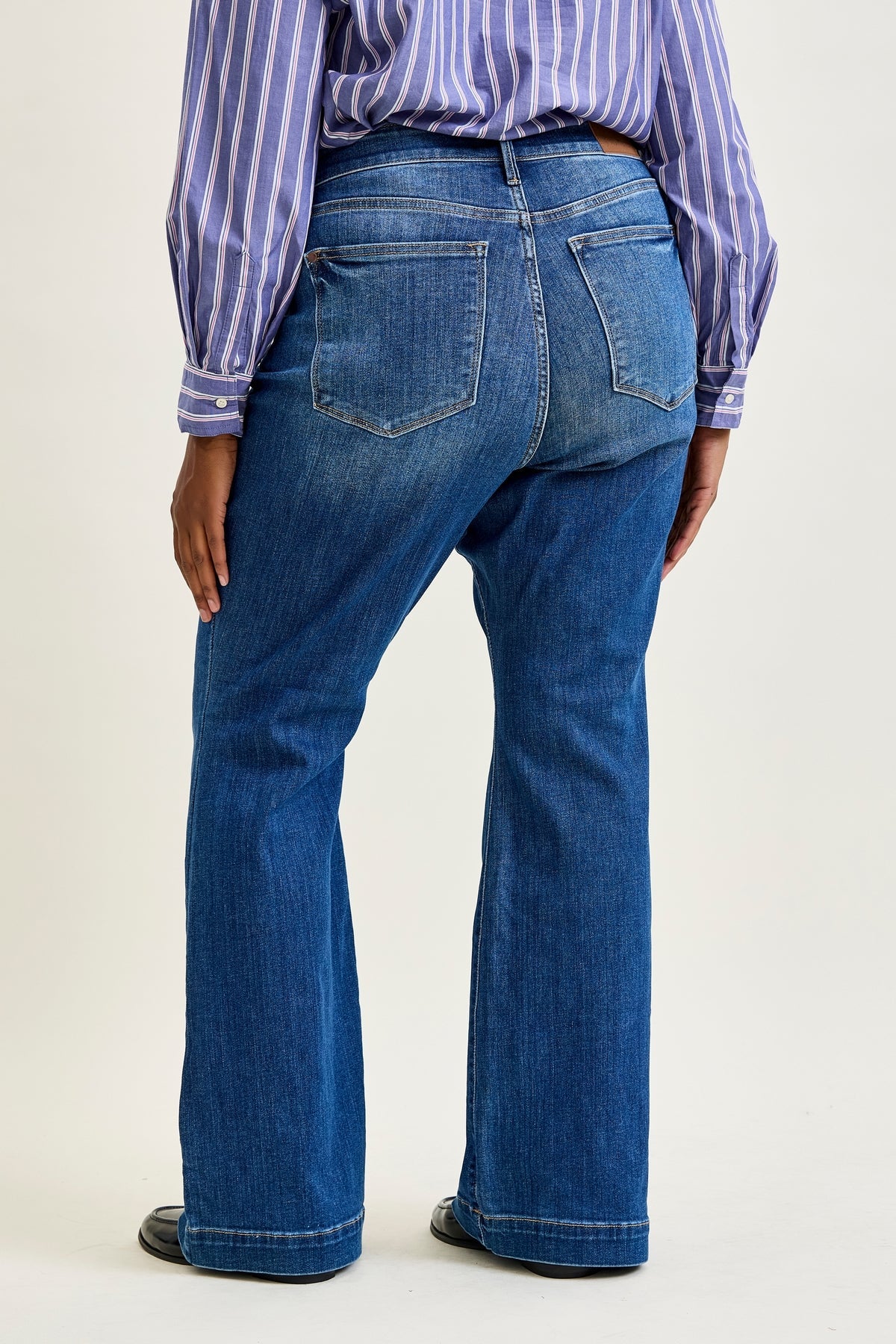 Penny Wide Hem Flare Jeans - PLUS