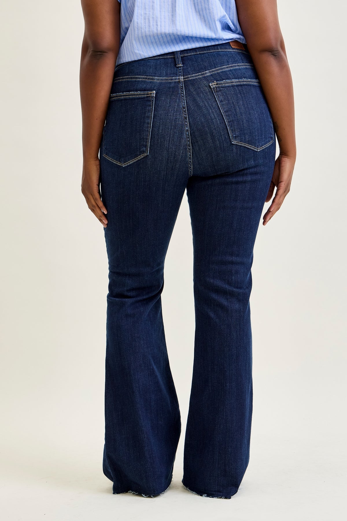 Lily High Rise Raw Hem Flare - PLUS