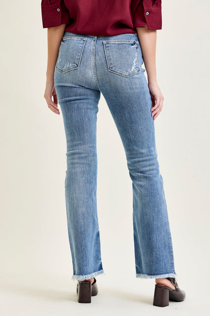Dana High Rise Bootcut with Fray Hem