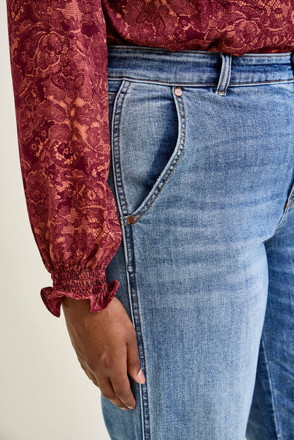 Sage High Rise Retro Wide Leg - PLUS