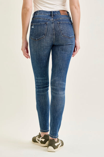 Freya Mid Rise Tummy Control Distressed Skinny