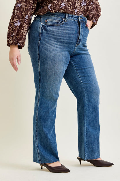 Alyson Mid Rise Tummy Control Vintage Straight Jeans - PLUS